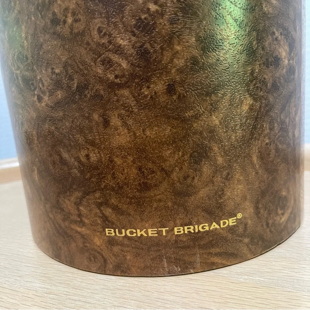 Vintage Morgan Designs Bucket Brigade Ice Bucket MCM Retro Marbled 60s Party